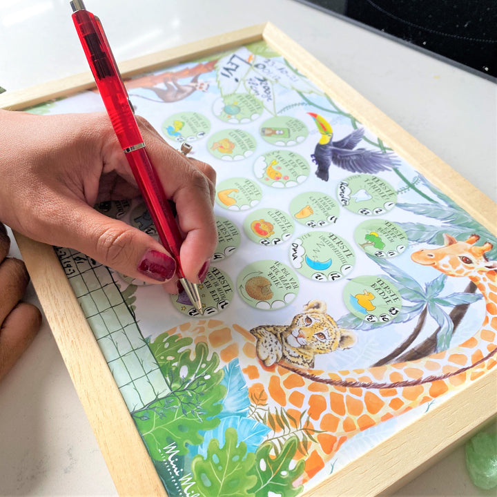 Mini Milestoneposter Mountain Blue