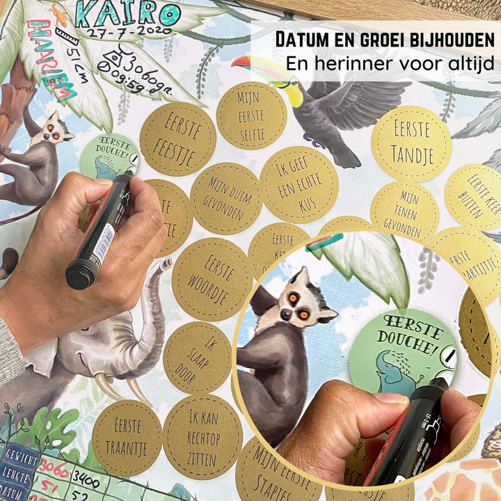 Mijlpalen bijhouden origineel kraamcadeau