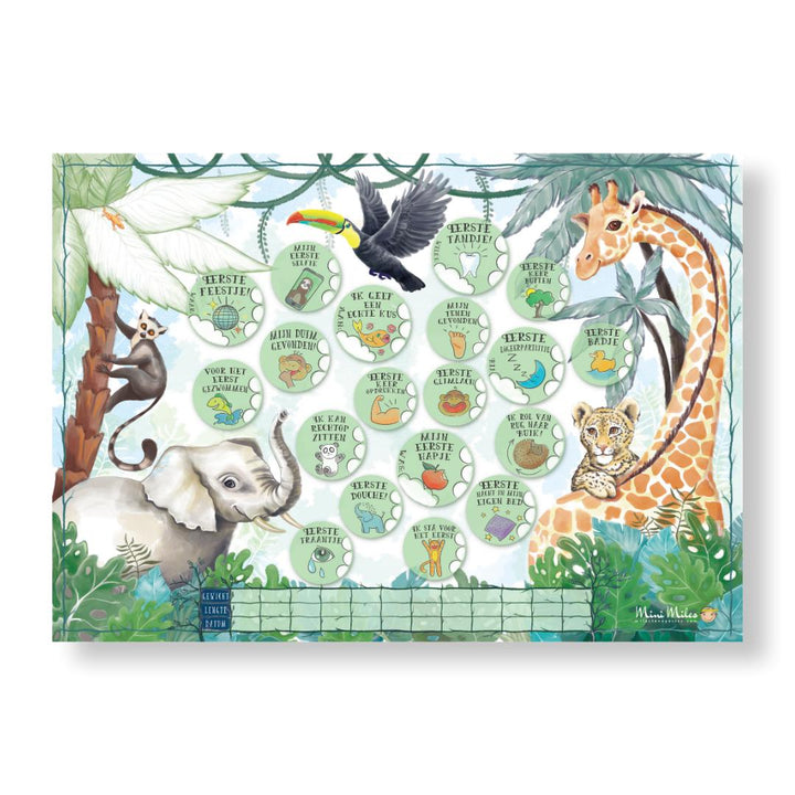 Mini Milestoneposter Jungle Green