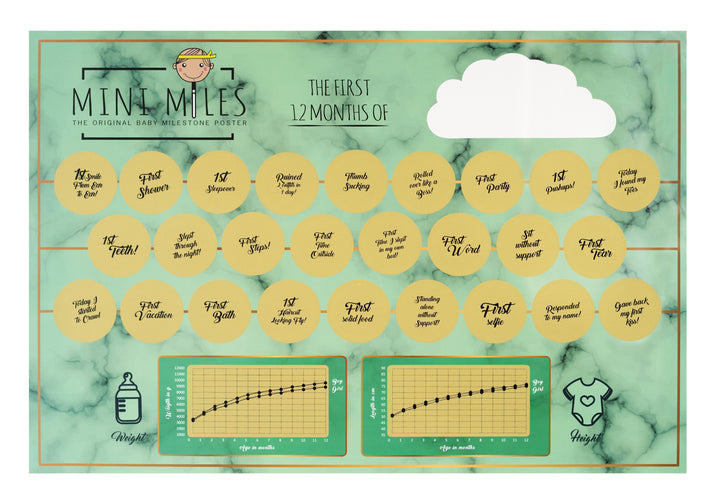 Origineel Kraamcadaeu Mini Miles Milestoneposter MiniMiles